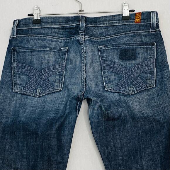 7 For All Mandkind Gwenevere Jeans Womens 28 Medium Wash Super Skinny - Picture 5 of 9